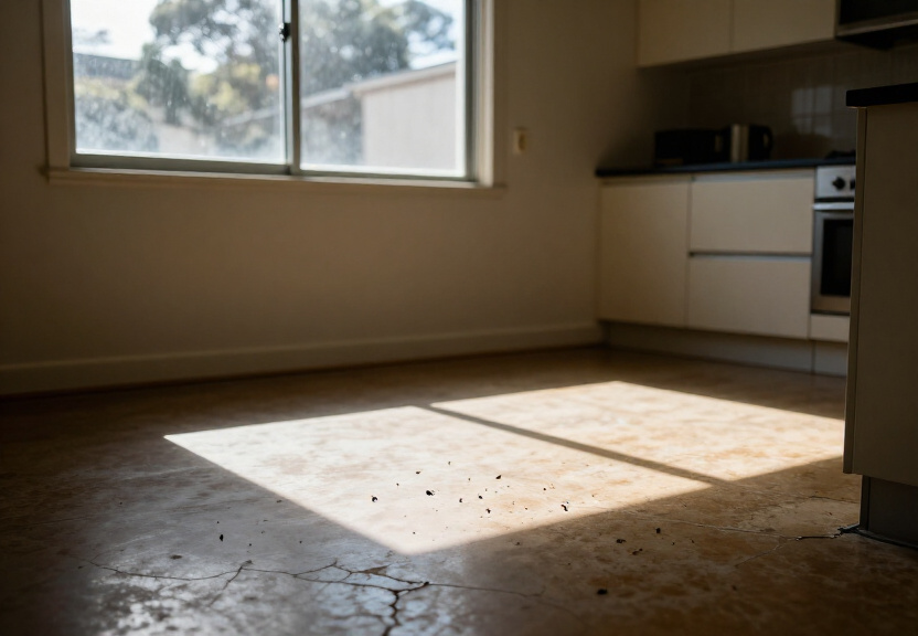 Rodent droppings and damage in a Greenwich storage room